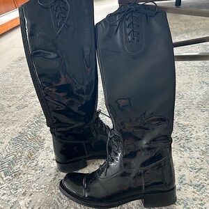 👢Steve Madden patent leather boots, size 7-7.5